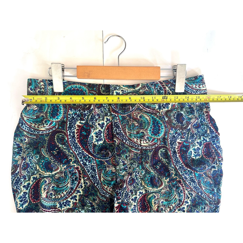 Zara Printed Flare Pants Size M Blue Multi flared paisley - Picture 11 of 11